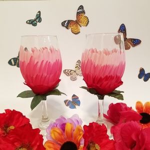 -SOLD-Custom set of Wine Glasses